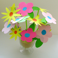 Bouquet de fleurs en papier