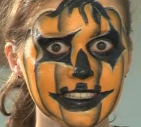 Maquillage Halloween citrouille