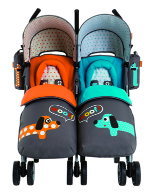 Cosatto Twin Stroller Polka Dogs