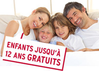 Enfants gratuits jusqu'à 12 ans